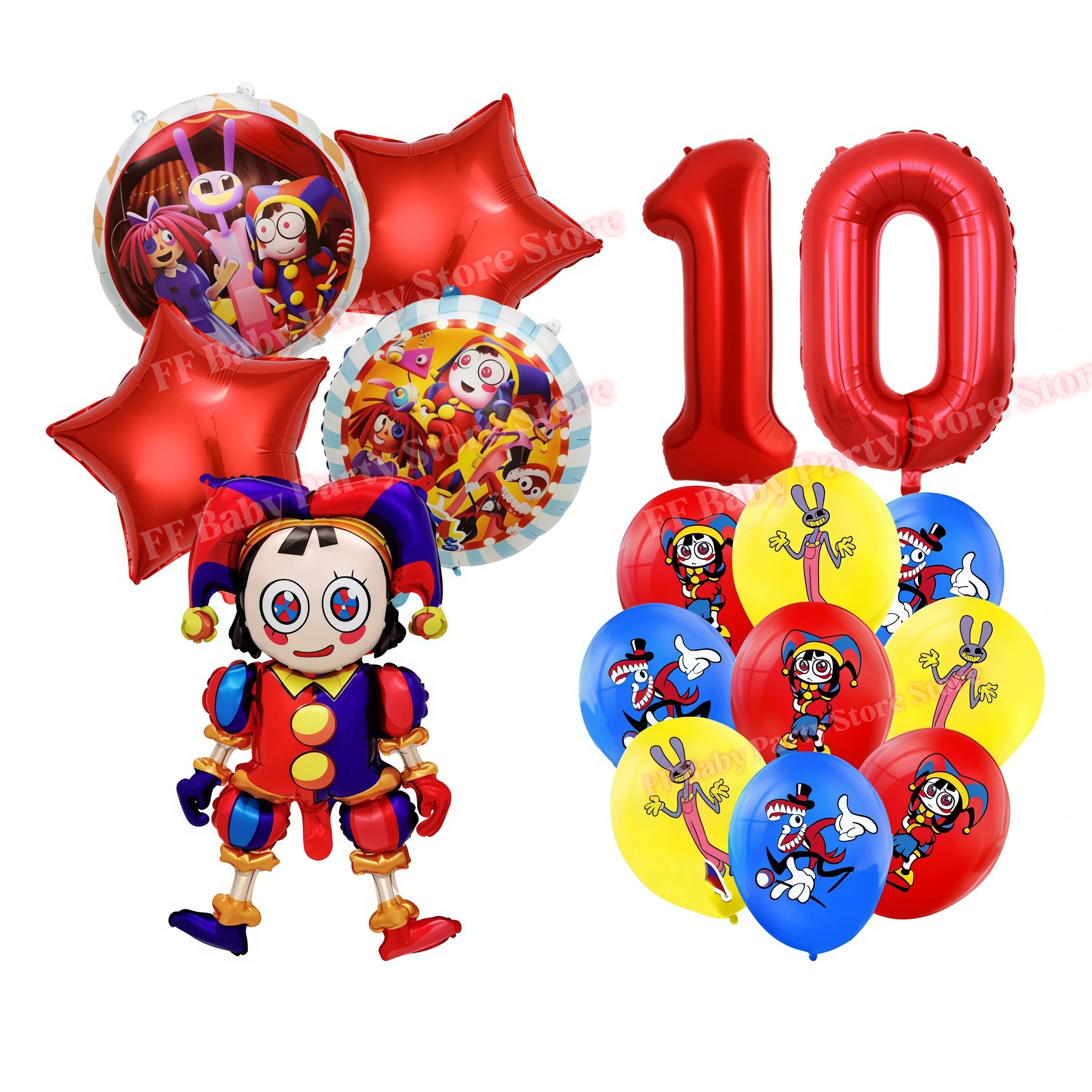 Erstaunliches Tischgeschirr Geburtstagsparty-Dekoration Digitales Zirkus-Ballon-Teller-Becher-Banner-Set Kinder-Geschenk Baby-Shower-Partyzubehör – Detail 39