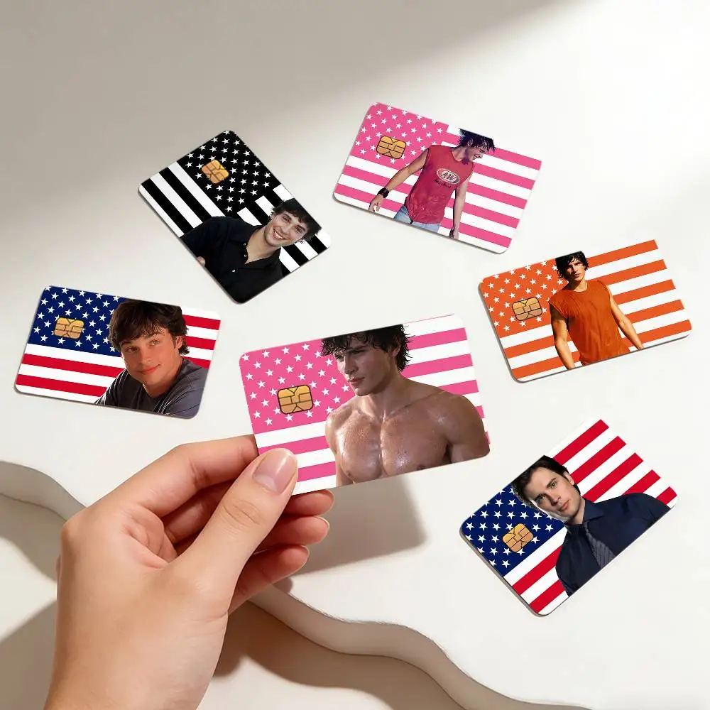 Actor T-Tom Welling Creative Bank Card Sticker Covers Chip Cards Credit Card Skins Scratch Protection