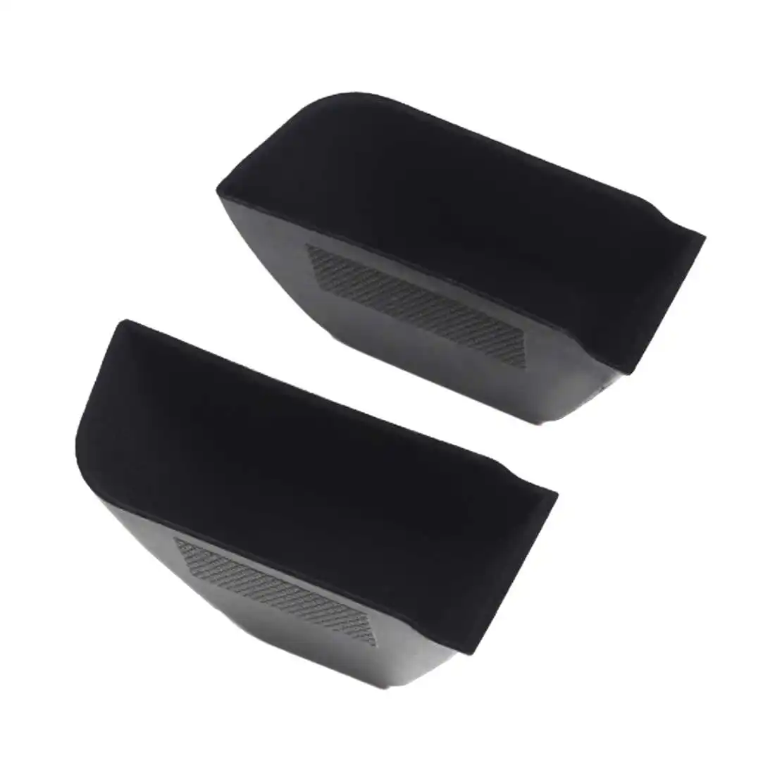 1 Pair Car Door Grip Storage Pocket With Flocking Interior Fit For Land Rover Defender 90 110 130 2020-2024 Black ABS