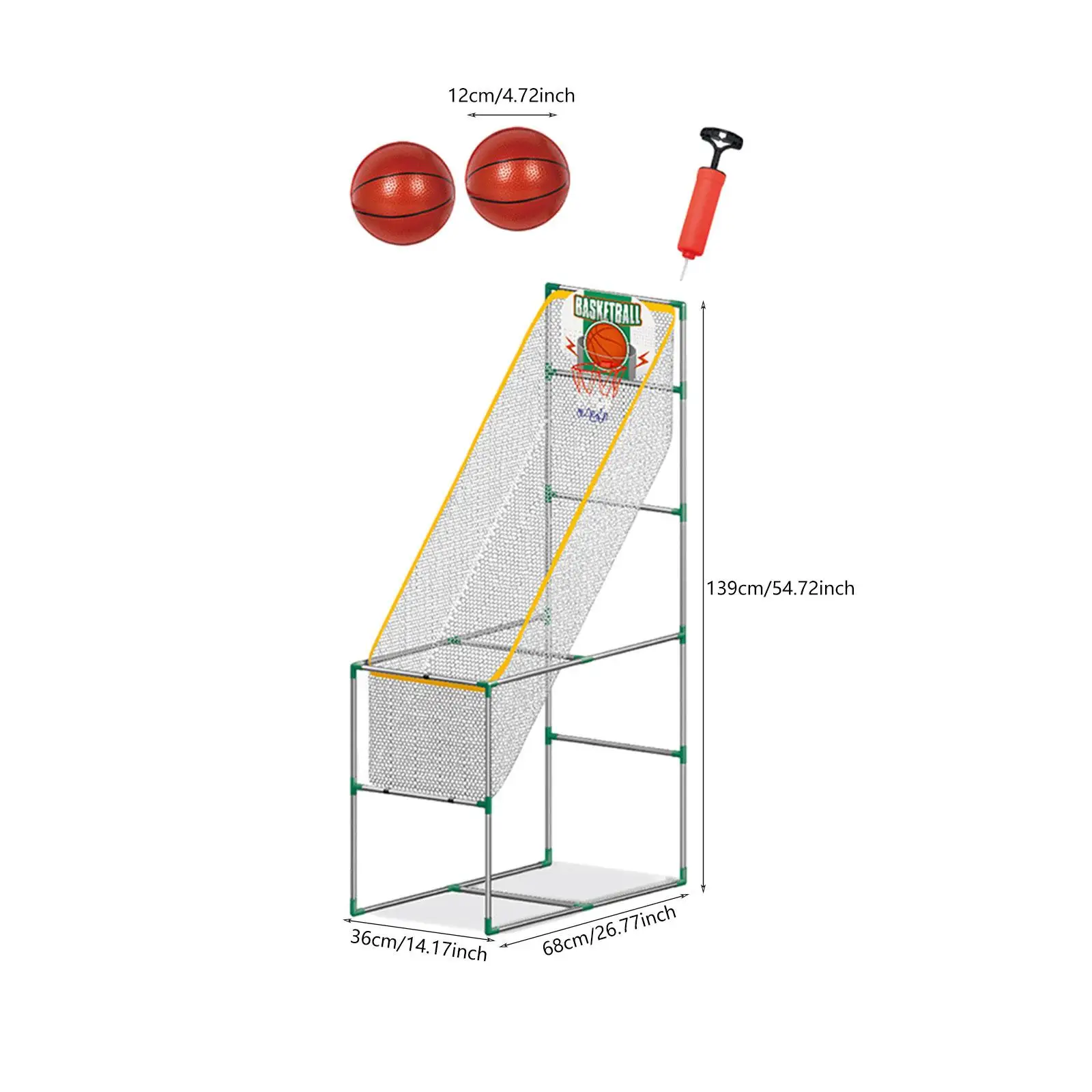 어린이 아케이드 농구 게임 후프 세트 조립 간편 실내외 놀이 스포츠 장난감