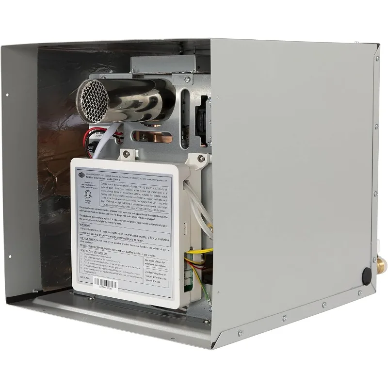 Tankless RV Water Heater, 12V Power, 42,000 BTUs, Quiet Operation, Onboard Microprocessor, Digital User Control Panel, Fr