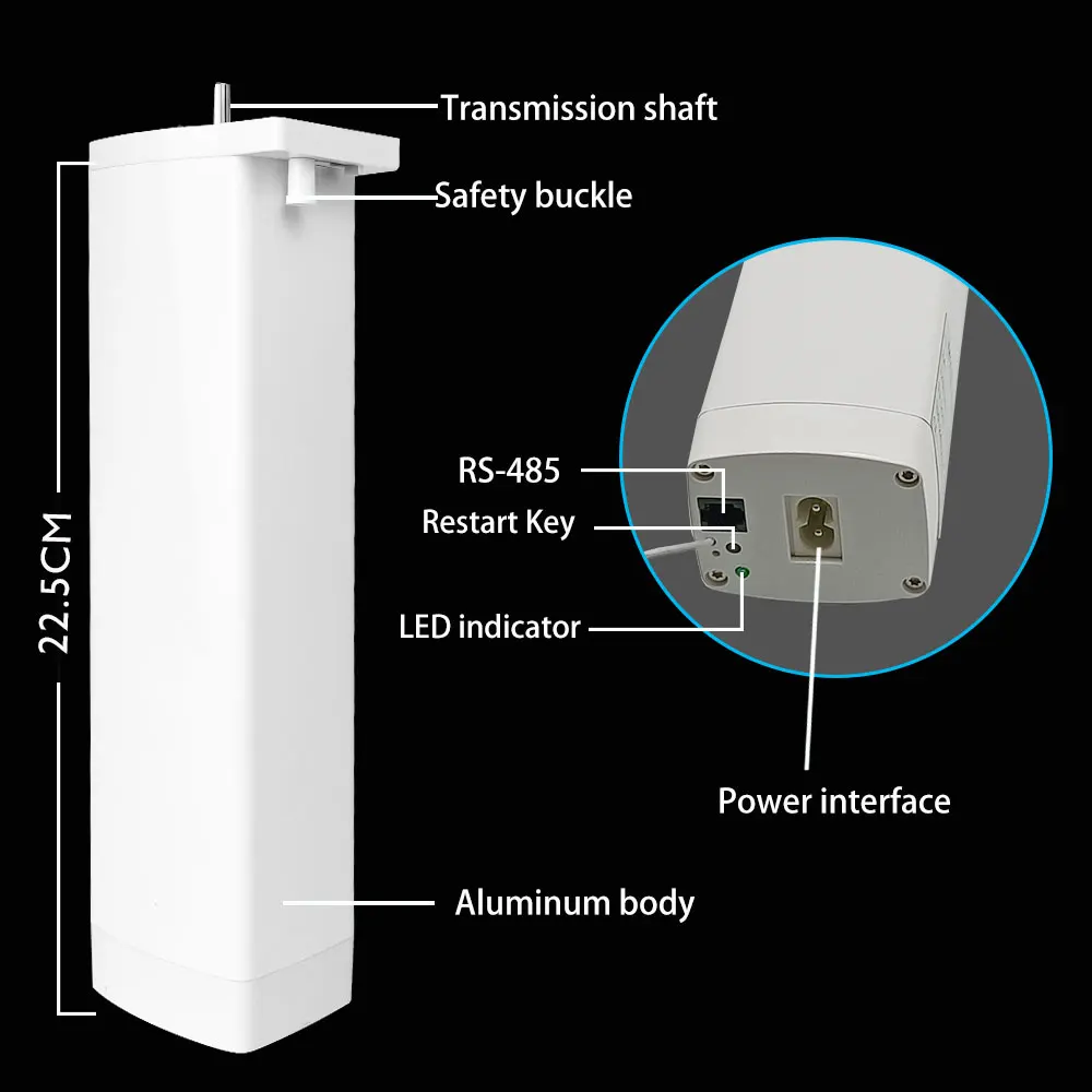 LifeLibero-Motor inteligente para cortinas Tuya, WiFi, Motor inteligente para ventana de automatización, pistas de riel motorizadas eléctricas,