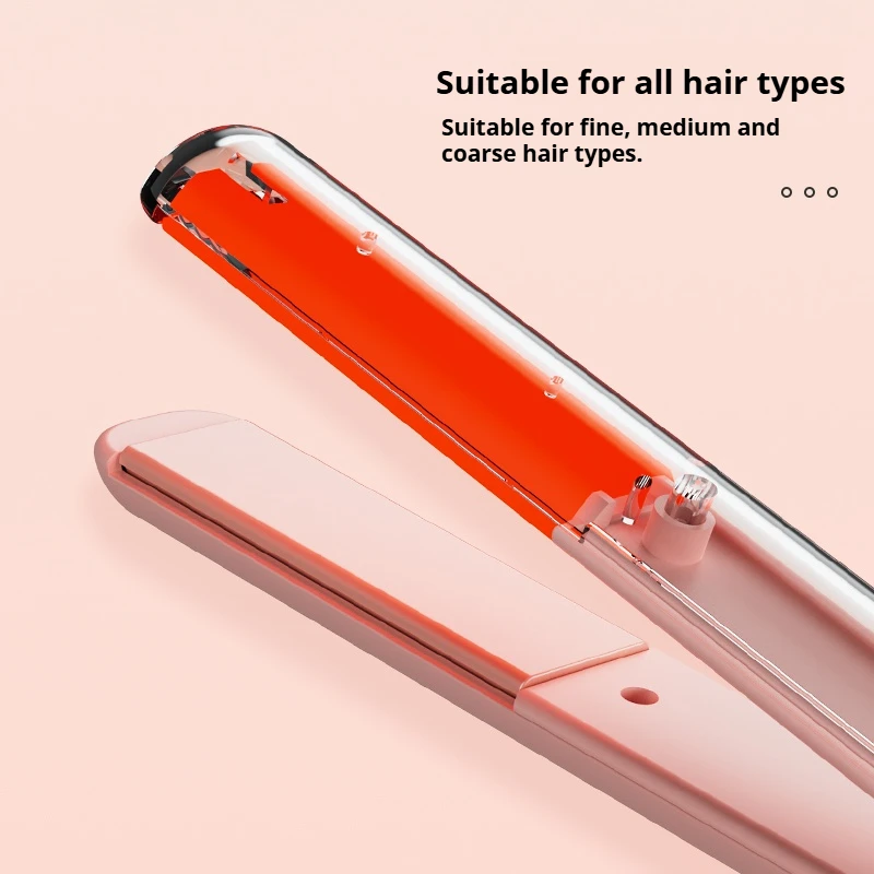 Mini Portable Hair Straightener 2 in 1 Straighten and Curl 25W Low Power Ceramic Coating 30s Fast Heating Anti Scald Travel