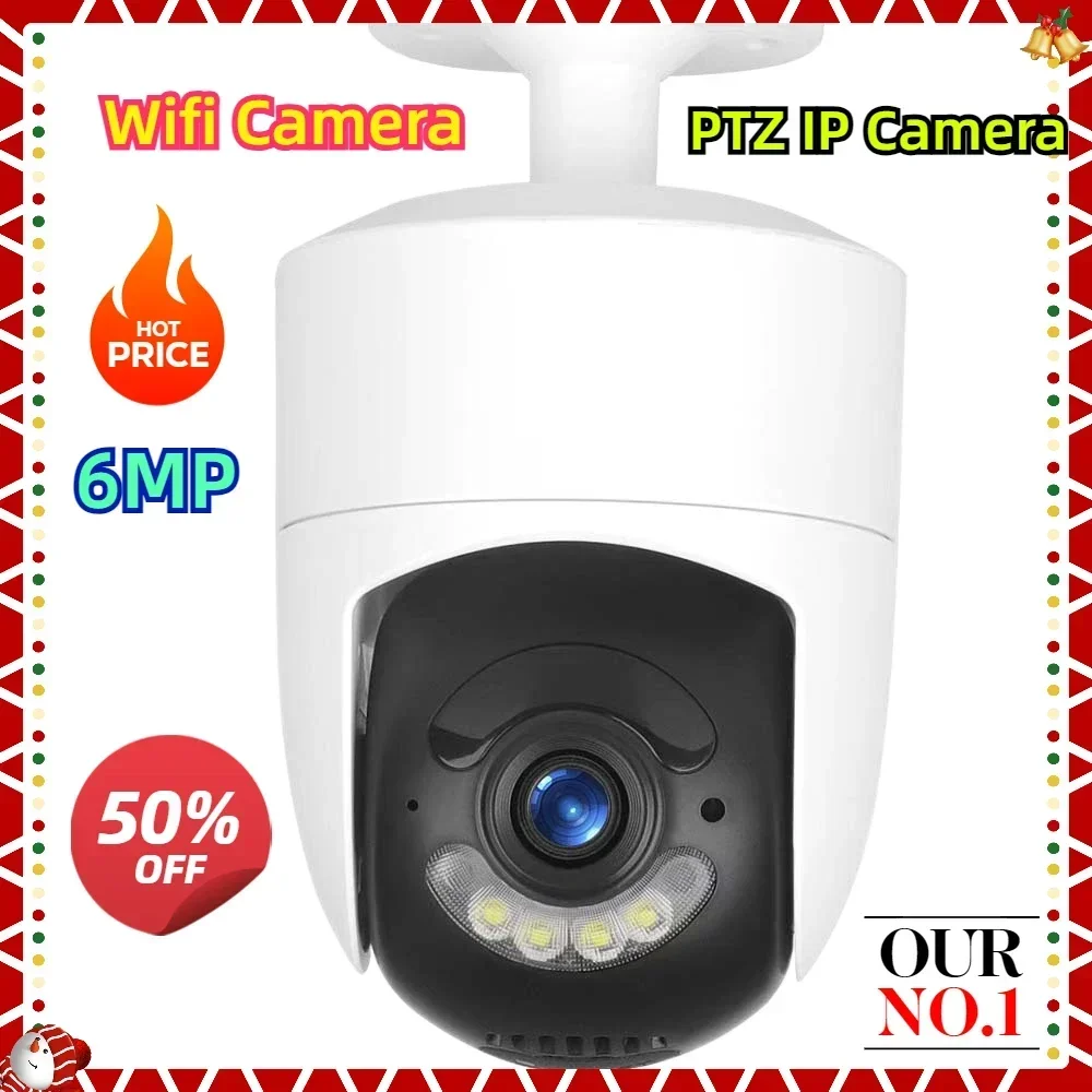 

6MP Wifi Camera Outdoor 2.4G/5G PTZ IP Camera Security Protection Video Surveillance Cameras CCTV Cam