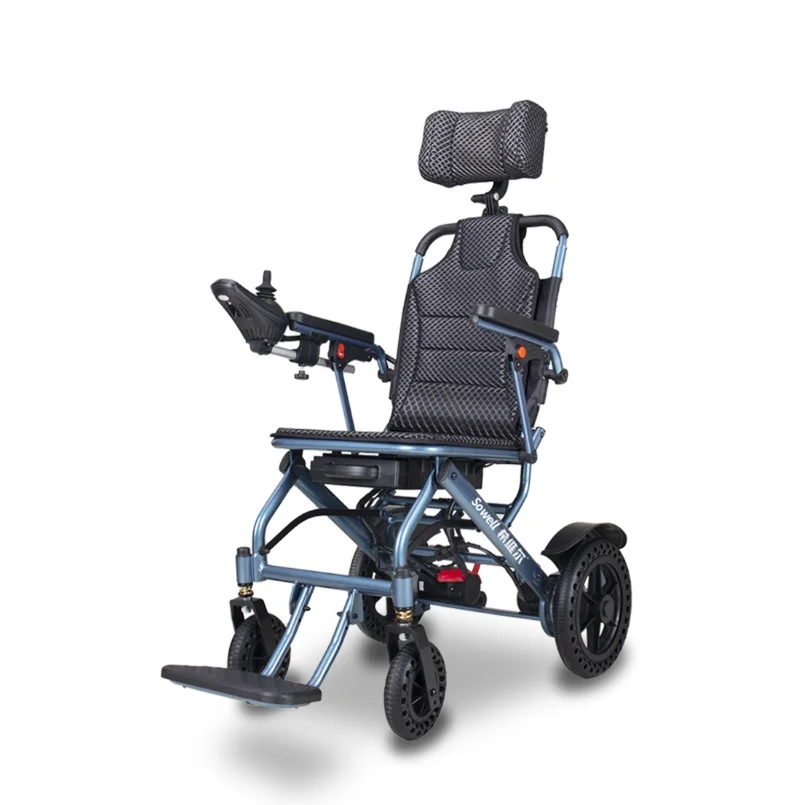 Silla De Ruedas eléctrica portátil ultraligera con batería De Li 10A, Silla De Ruedas para ancianos, Silla De Ruedas eléctrica plegable