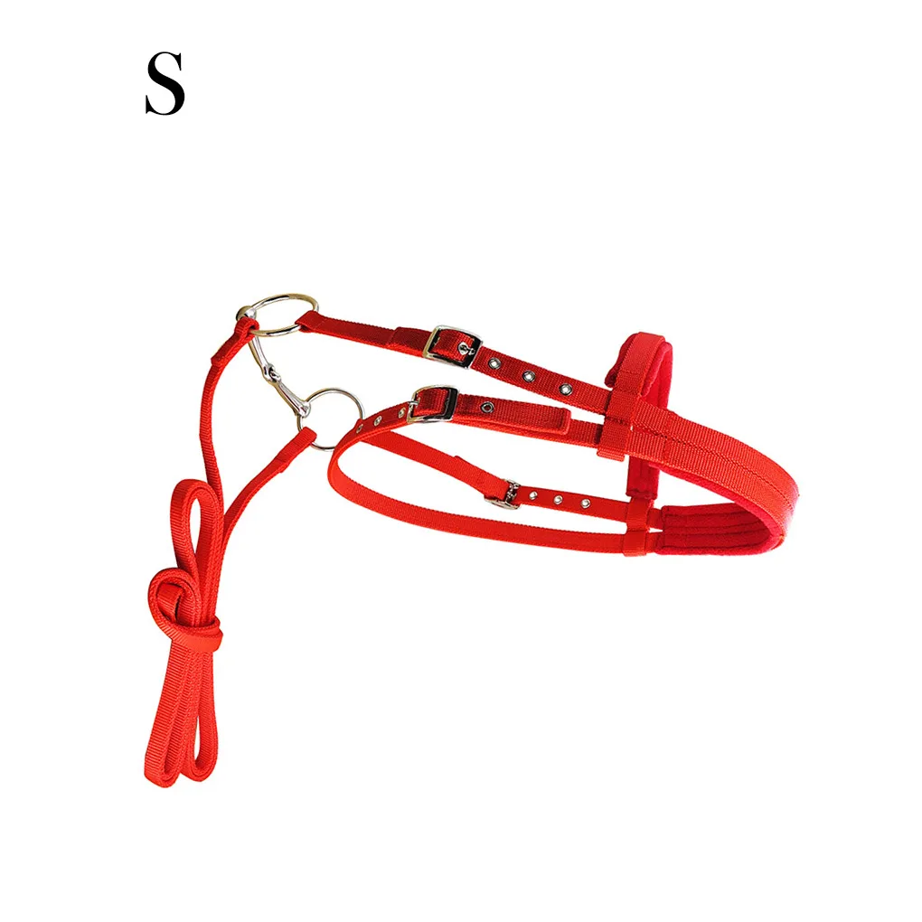 Уздечка для животных, мягкая регулируемая шлейка, воротник на голову, многоразовые моющиеся уличные аксессуары для закусок, черный S