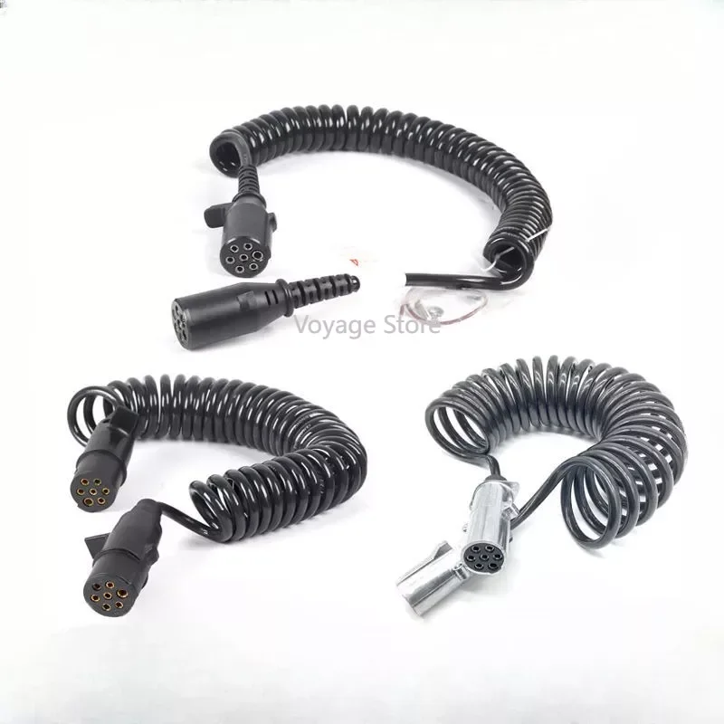 Suitable for Delong X3000 New M3000 Trailer Connection Wire Spiral Seven-core Wire, Lead Car Seven-hole Wire, Power Supply Cable