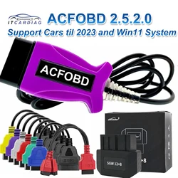 ITCARDIAG ACFOBD OBD2 Scanner Cable for Fiat/Alfa Romeo/Lancia/Chrysler/Dodge/Ram/Jeep Support Mileaga Correction and ABS Airbag