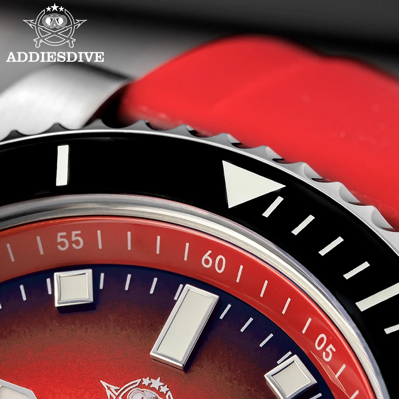 ADDIESDIVE Luxury Fashion Men Clock 200m Waterproof Luminous Stainless Steel Luminous Quartz Watches Ceramic Bezel Reloj hombre