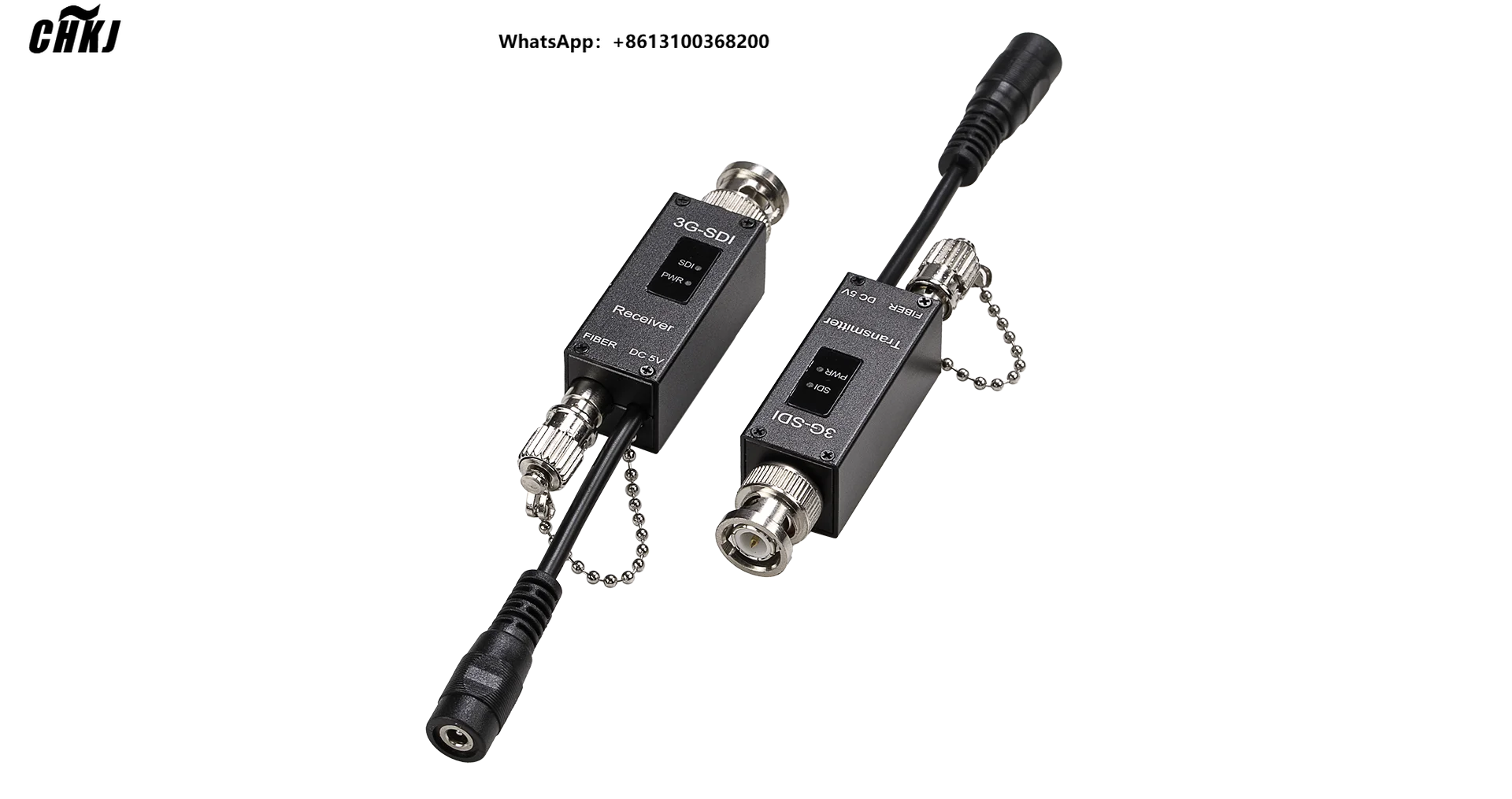 CHKJ Mini 3G-SDI To Fiber Converter With Single Fiber Single Mode 10KM ST Fiber