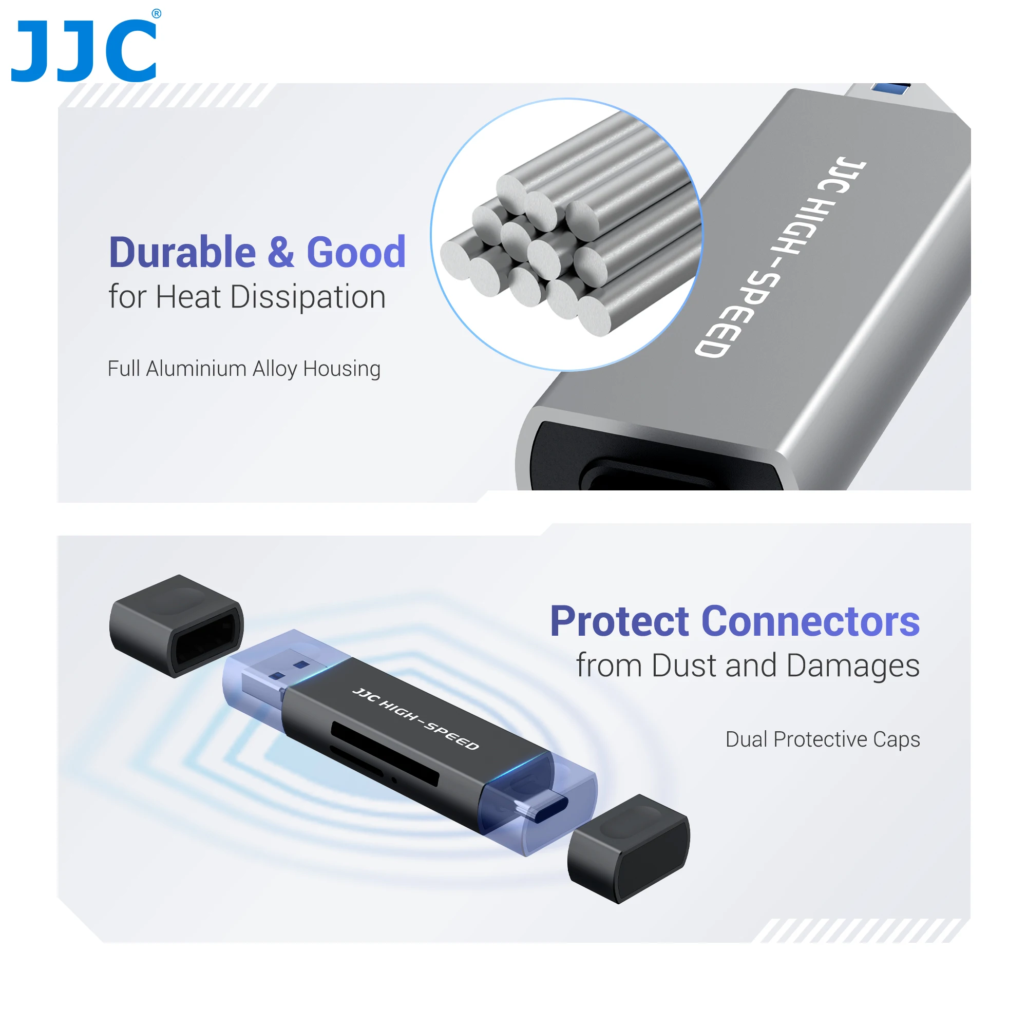 JJC MicroSD 메모리 카드 리더 어댑터, USB 3.0, 2.0 A 타입, 라이트닝, USB 3.0 C 타입 포트, 아이폰 맥북 노트북용