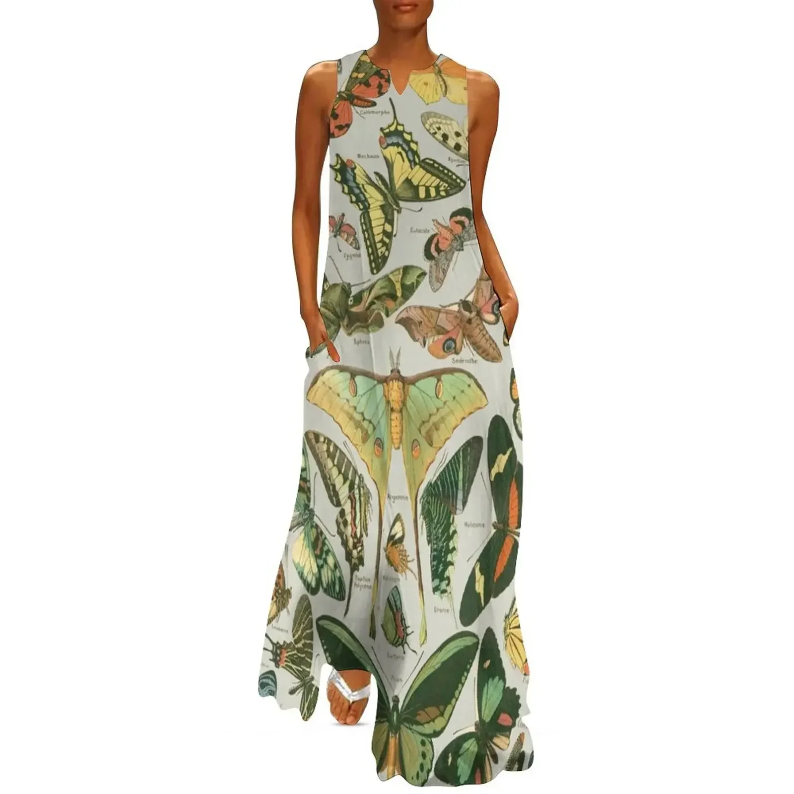 

Butterfly Pattern Long Dress Women's dress Dress vintage women's clothing trend 2025 loose summer