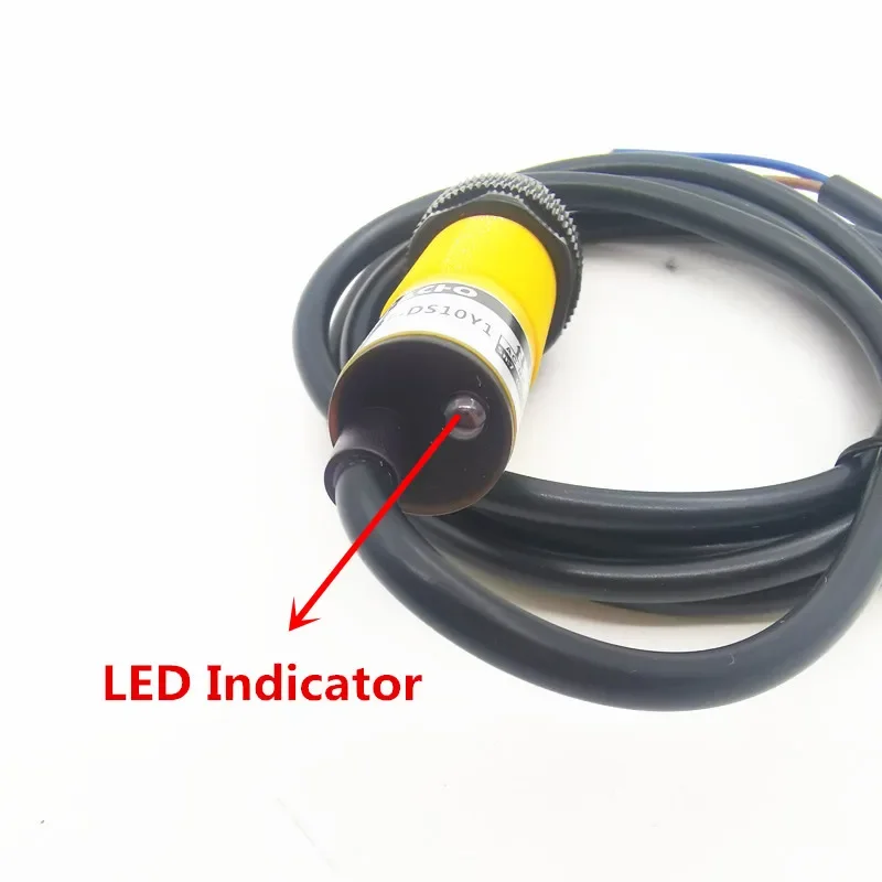 For E3F Series Photoelectric Switch Diffuse Reflection Sensor AC 90-250V NO 400mA 2-Wire Metal/non-metal 10cm Detection Distance