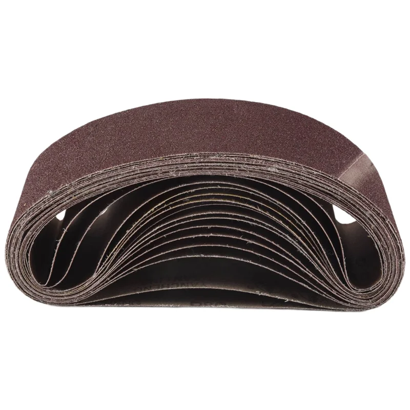 AB47-3X21 인치(75X533mm) 알루미늄 산화물 샌딩 벨트 15 팩 샌딩 벨트(80 120 180 240 400 그릿) 벨트 샌더용