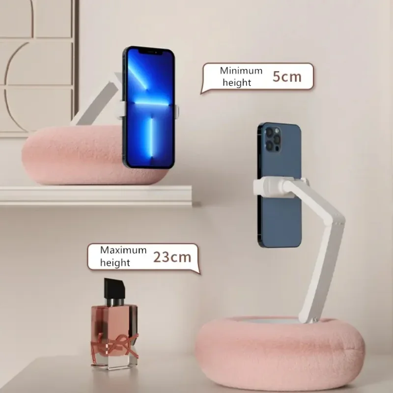 Adjustable Height Angle Phone Bracket Ipad Holder Stand for Desk Bed Phone Stand Holder for Reading in Bed Mini Pillow Design