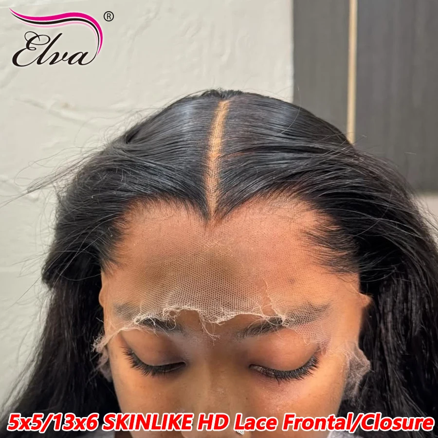 

SKINLIKE Real HD только фронтальная/застежка, невидимое кружево из расплавкой кожи 13x6 13x4 9x6 5x5 6x6 2x6, необработанные человеческие волосы, объемная волна и прямая
