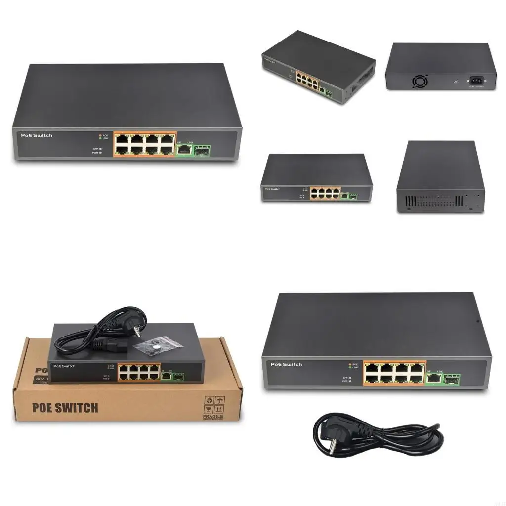 

896F Managed 10 Port Gigabit Ethernet Smartest Switching Featuring 8 PoE+ Port and Energy