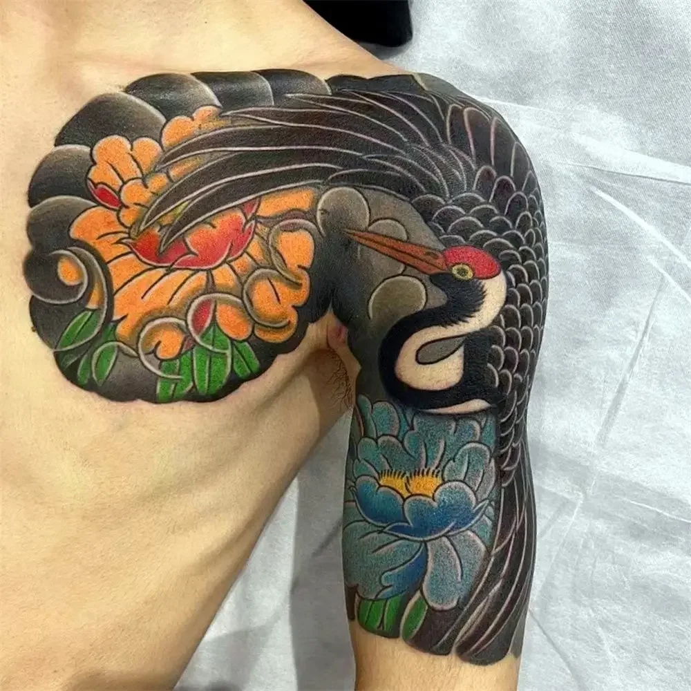 Tatuajes Temporales japoneses para mujeres y hombres, tatuaje falso tradicional, arte duradero, pegatinas impermeables, Tatuajes Temporales