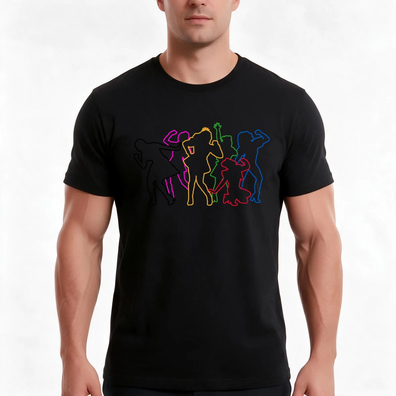 SIX The Musical Queens Sihlouettes T-Shirt, Summer Casual Cotton Tee, Oversized Streetwear Tops, Vintage Graphic Print