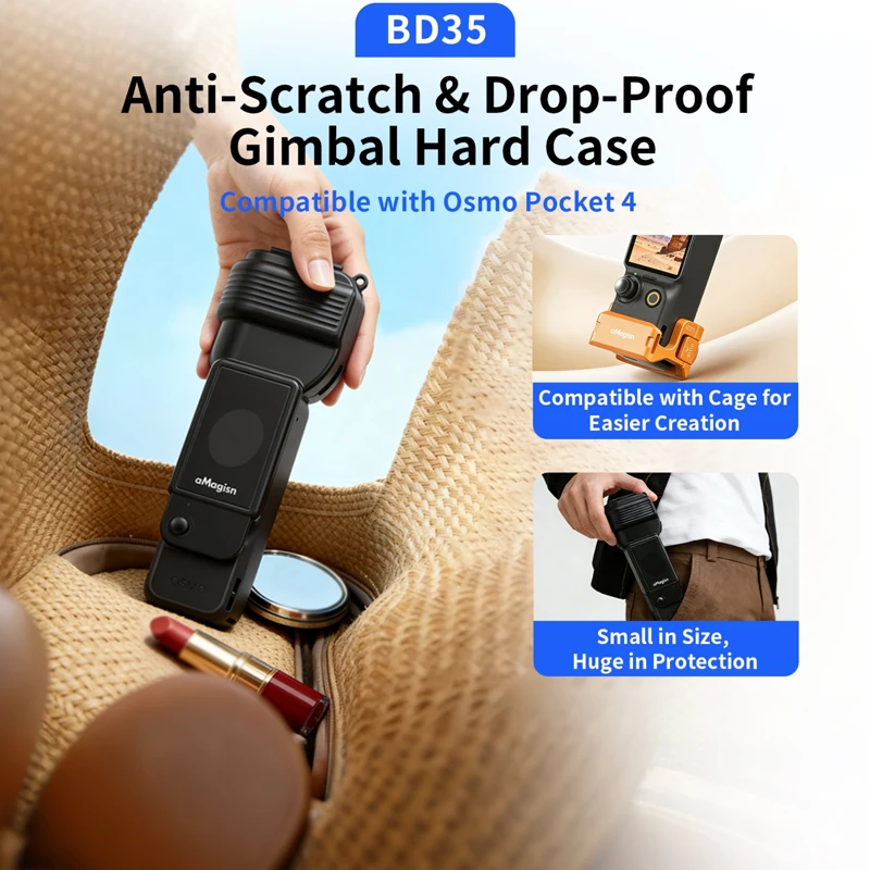 Schutzhülle für DJI Osmo Pocket 4 Kamera, Objektivschutz, Displayschutzfolie, Anti-Fall-Flip-Anti-Staub-Abdeckkappe, Zubehör