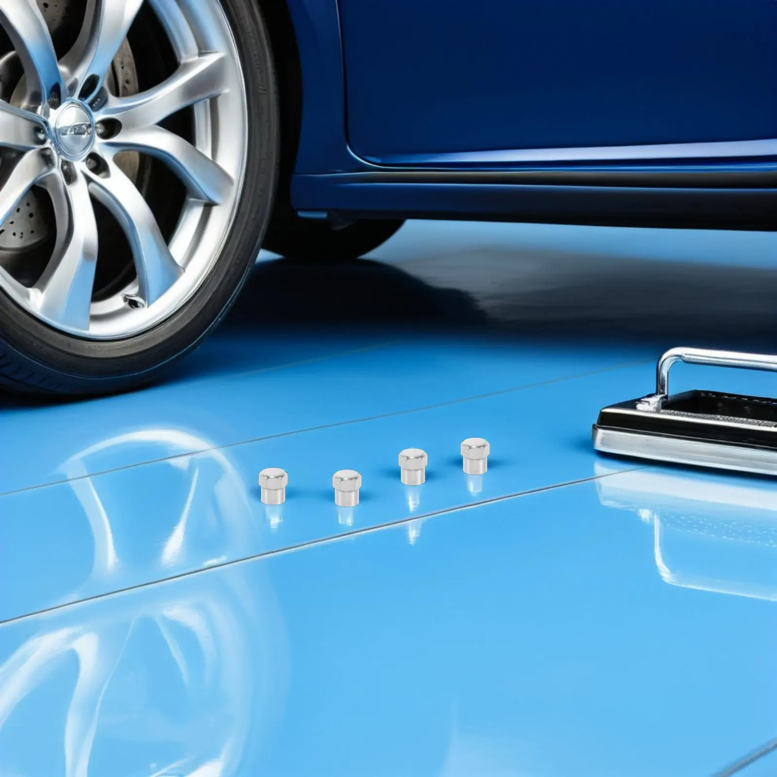 200Pcs Car Tire Valve Stem Caps Hexagon Dust Proof Covers 9Mm Diameter Secure Fit for Motorcycles Truck Bicycle