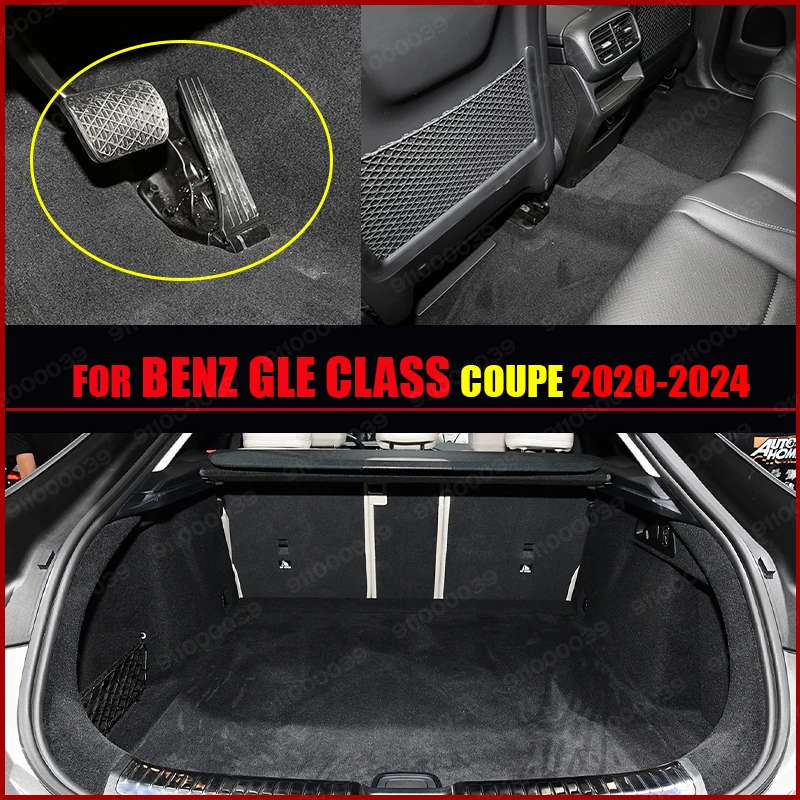 Car Floor Mat &Trunk Mat For Mercedes Benz GLE Class Coupe W167 GLE 350 450 2019-2024 23 22 21 Carpet Cover Interior Accessories