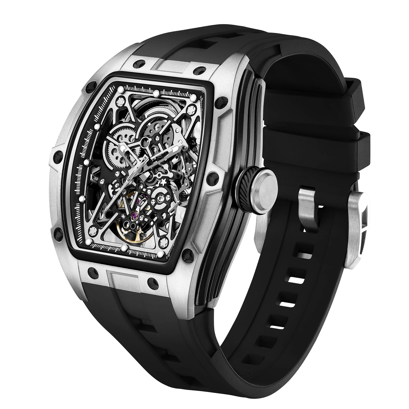 2026 New DANIEL GORMAN 42MM Men Mechanical Watch Luxury Sapphire Glass Automatic Watch 50M Waterproof Skeleton Watch Men