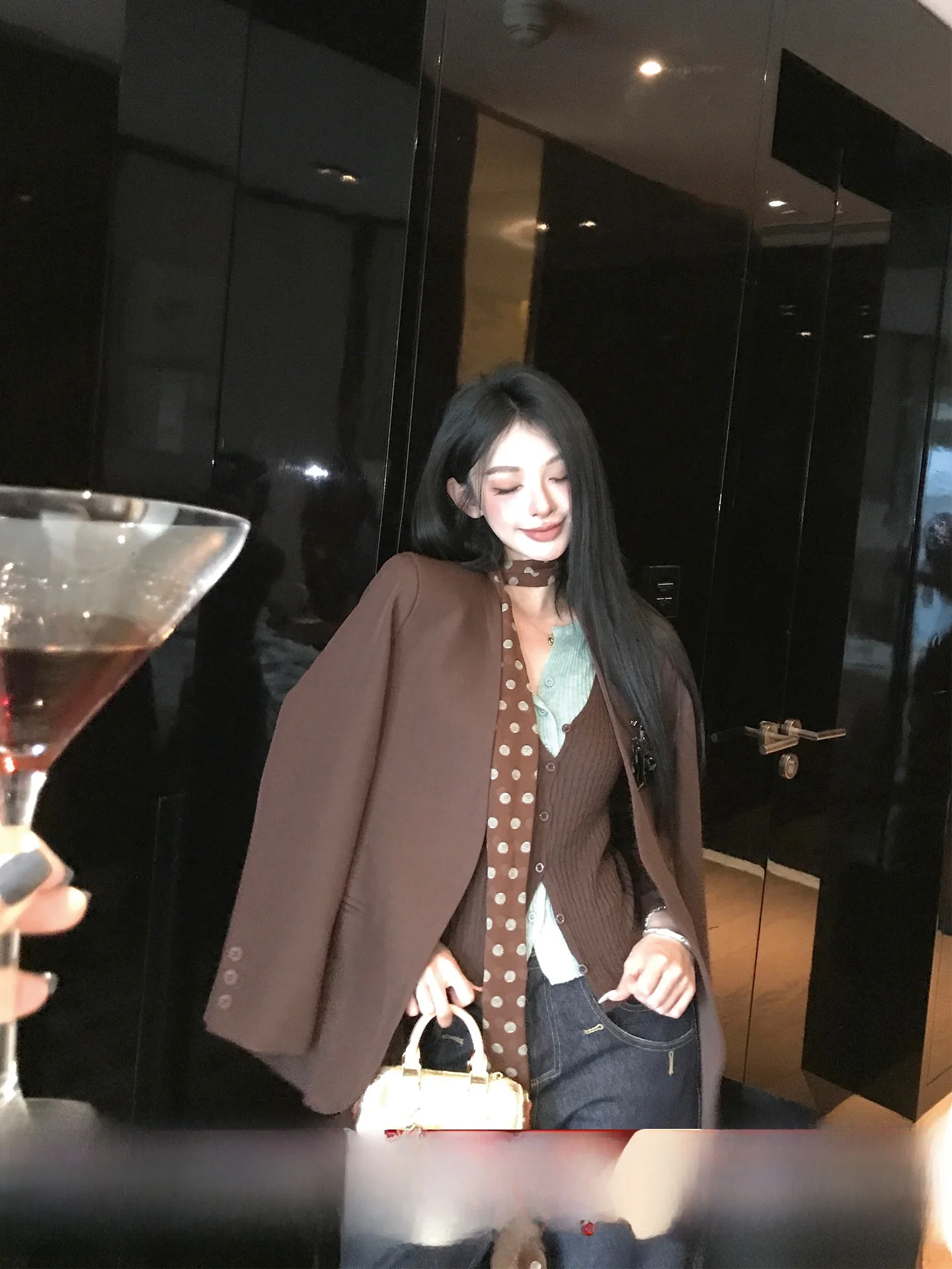 

Женский костюм Okaaay для ранней осени: повседневный, свободный крой, для работы, в корейском ретро-стиле, с длинными рукавами, повседневный, модный