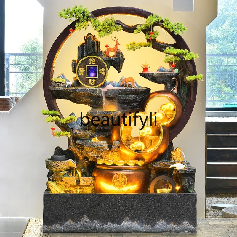 

Chinese courtyard outdoor fountain water feature decoration water curtain wall screen partition floor ornament