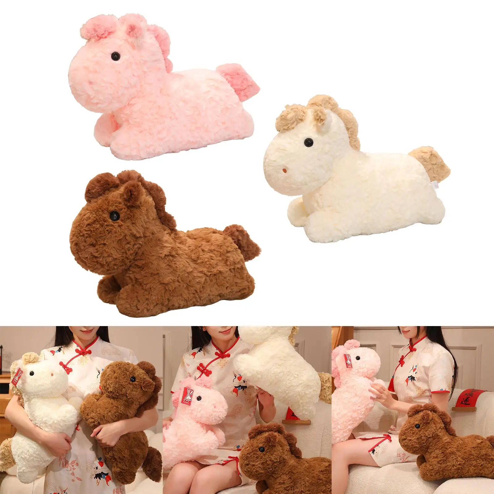 Cavalo de pelúcia decoração da sala estar engraçado macio plushies brinquedos de pelúcia brinquedos animais bonito cavalo brinquedo de pelúcia para meninos meninas presentes