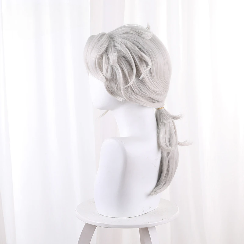 Anime Game Identity V Cosplay Composer Frederic Clayburgh Wig Halloween Play Party Stage High Quality Short Curly White Hair