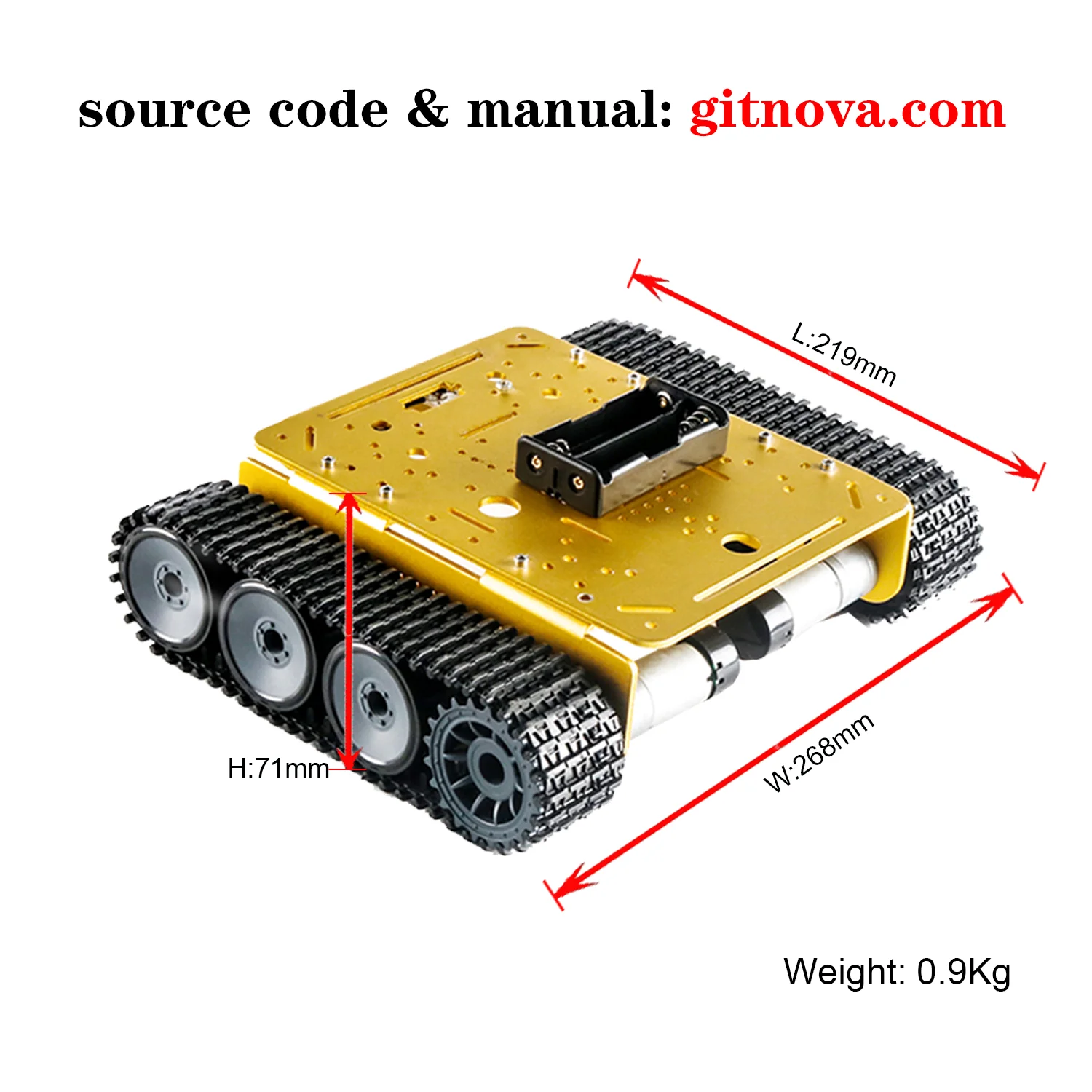 Robot Tank Chassis With Metal Plate/Plastic Wheel /Removable Track/25mm Motor For Aruino DIY Toy Kit Tracked Car Chassis tp200