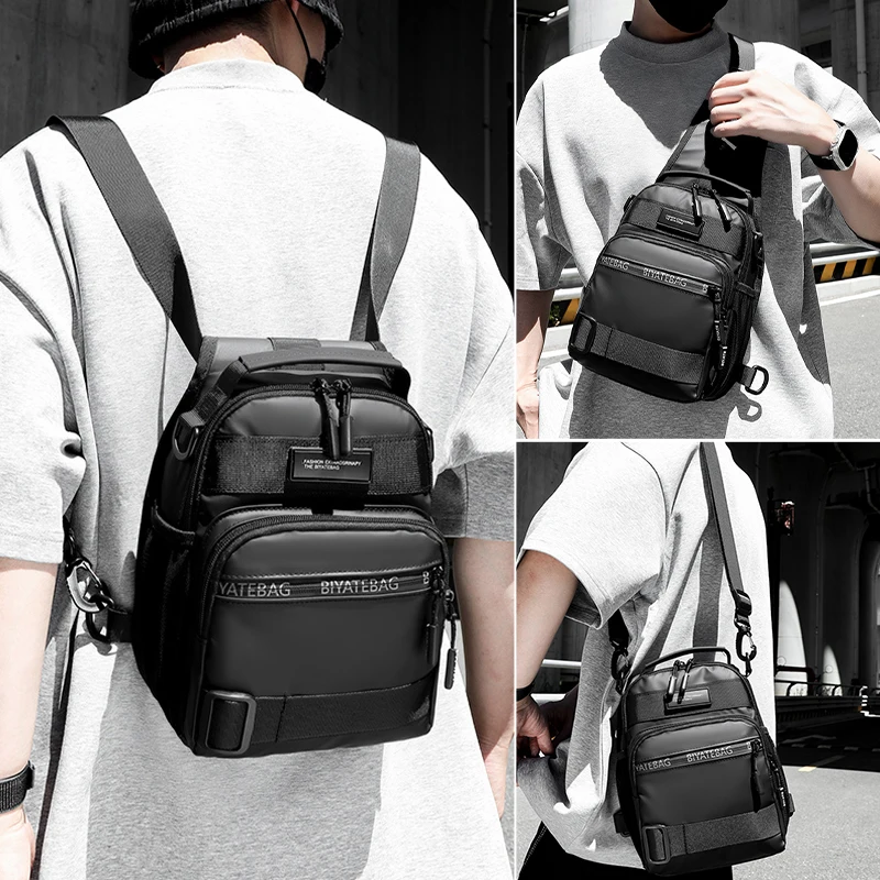 

Мужская нагрудная сумка для путешествий на открытом воздухе, пешего туризма, рыбалки, поездок на работу, покупок, сумки на плечо, мотоциклетный спортивный велосипедный рюкзак для выходных и путешествий