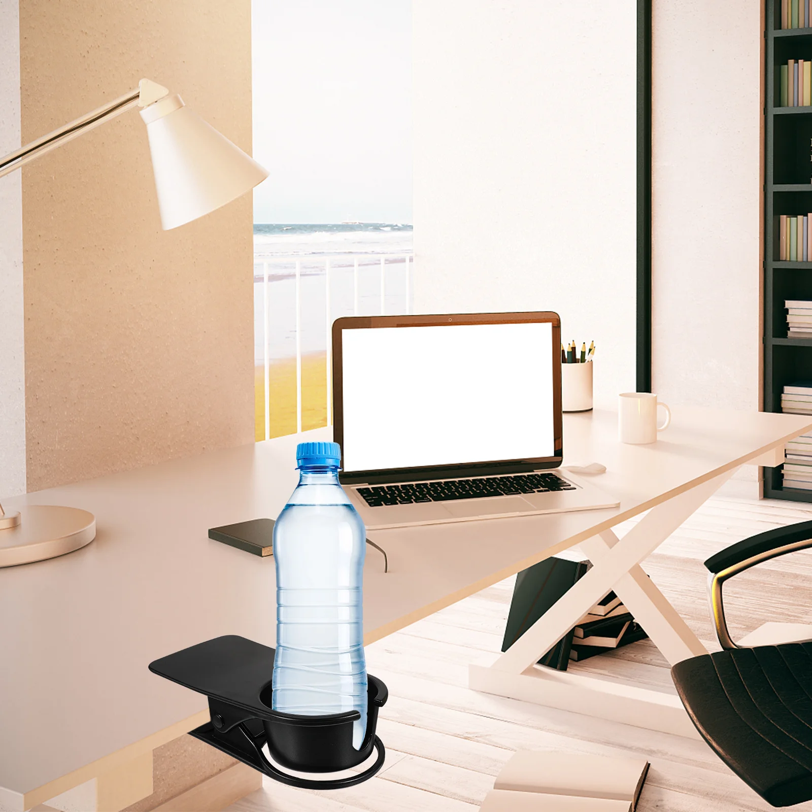 

1Pcs Desk Side Cup Holder Clip Office Car Table Clamp Coffee Mug Holder Water Glass Fixer Organizer Desk Side Clip