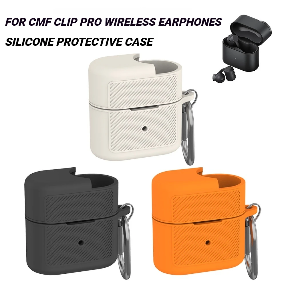 For CMF Clip Pro Wireless Earphone Silicone Protective Case Scratch-Proof Dustproof Solid Color Soft Shell Earphone Accessories