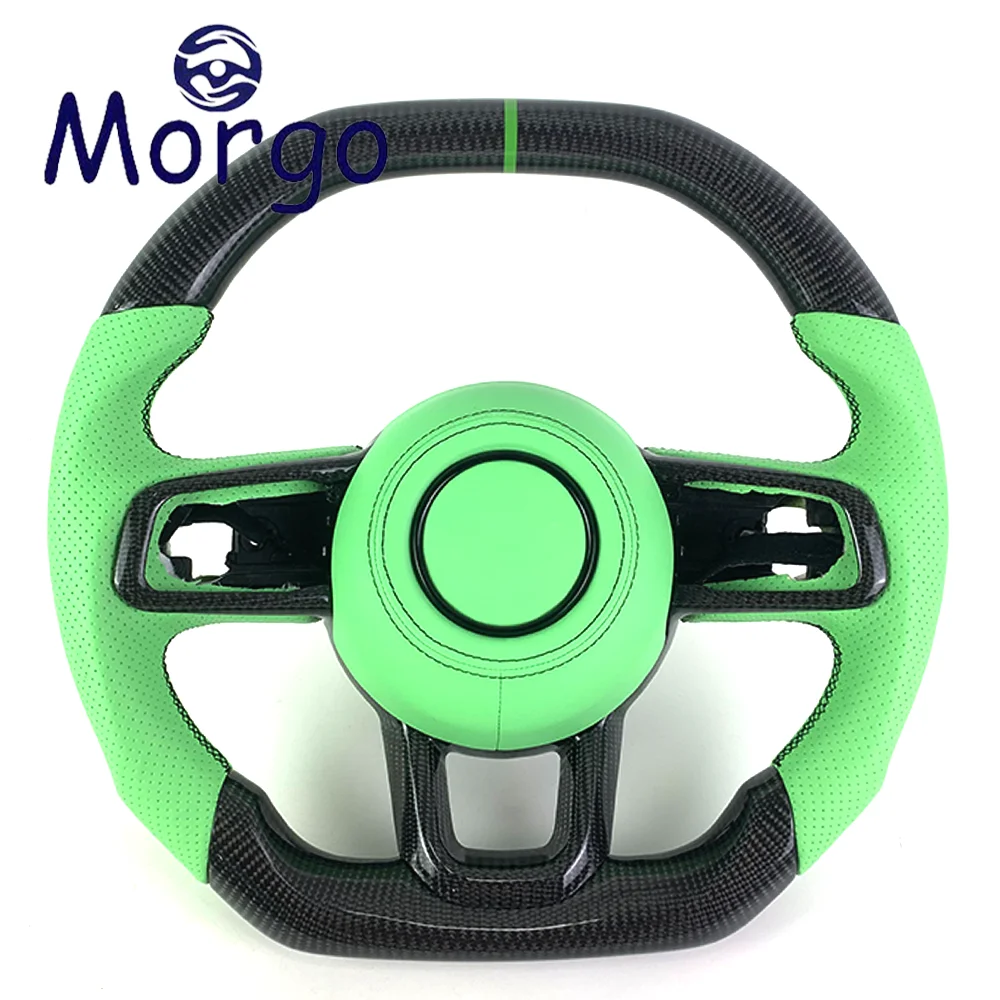 Custom Real Carbon Fiber Cars Steering Wheel for Jeep Wrangler JL JK Gladiator 2018-Now Racing style design