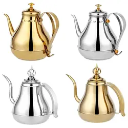 Stainless Steel Water Kettles With Infuser Filter 1.8L/1.2L Long Mouth Pot Water Container Green Oolong Tea Jug