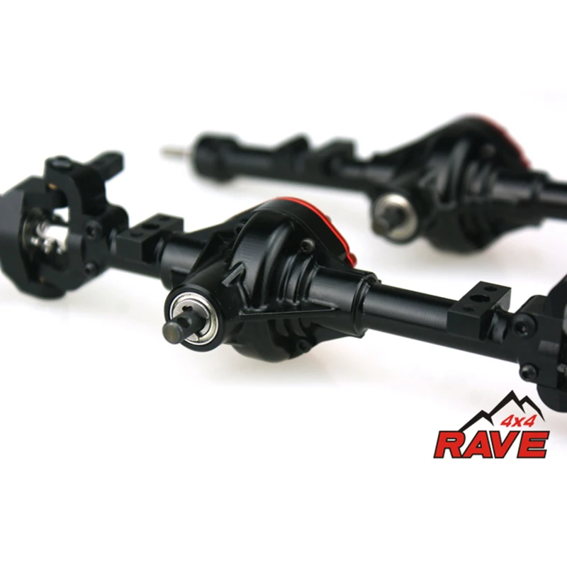 LESU-eje delantero y trasero de Metal para coche teledirigido, piezas de RC 4X4 para escala 1/10, RAVE Tamiyaya Scx10 D90, accesorios de juguete