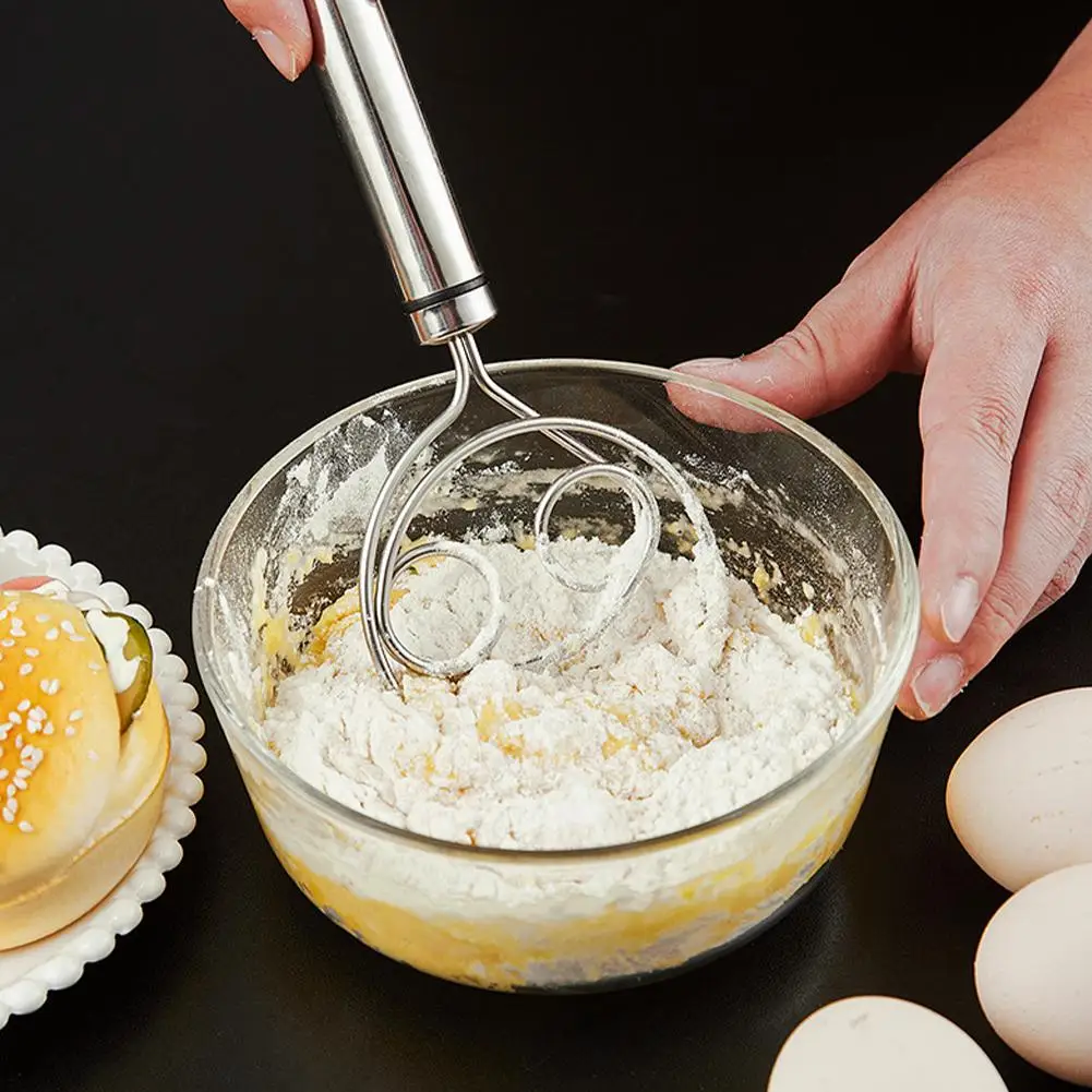Dough Whisk Bread Mixer Stainless Steel Cake Pastry Flours Dough Blenders With Hanging Hole Kitchen Baking Blender Tools