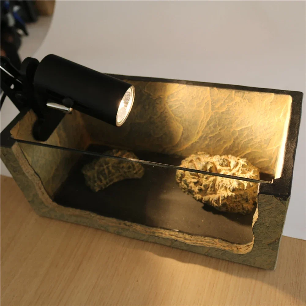 UVA+UVB 3.0 Reptile Lamp Kit with Clip-on Ceramic Light Holder Turtle Basking UV Heating Lamp Set Tortoises Lizard Lighting 220V