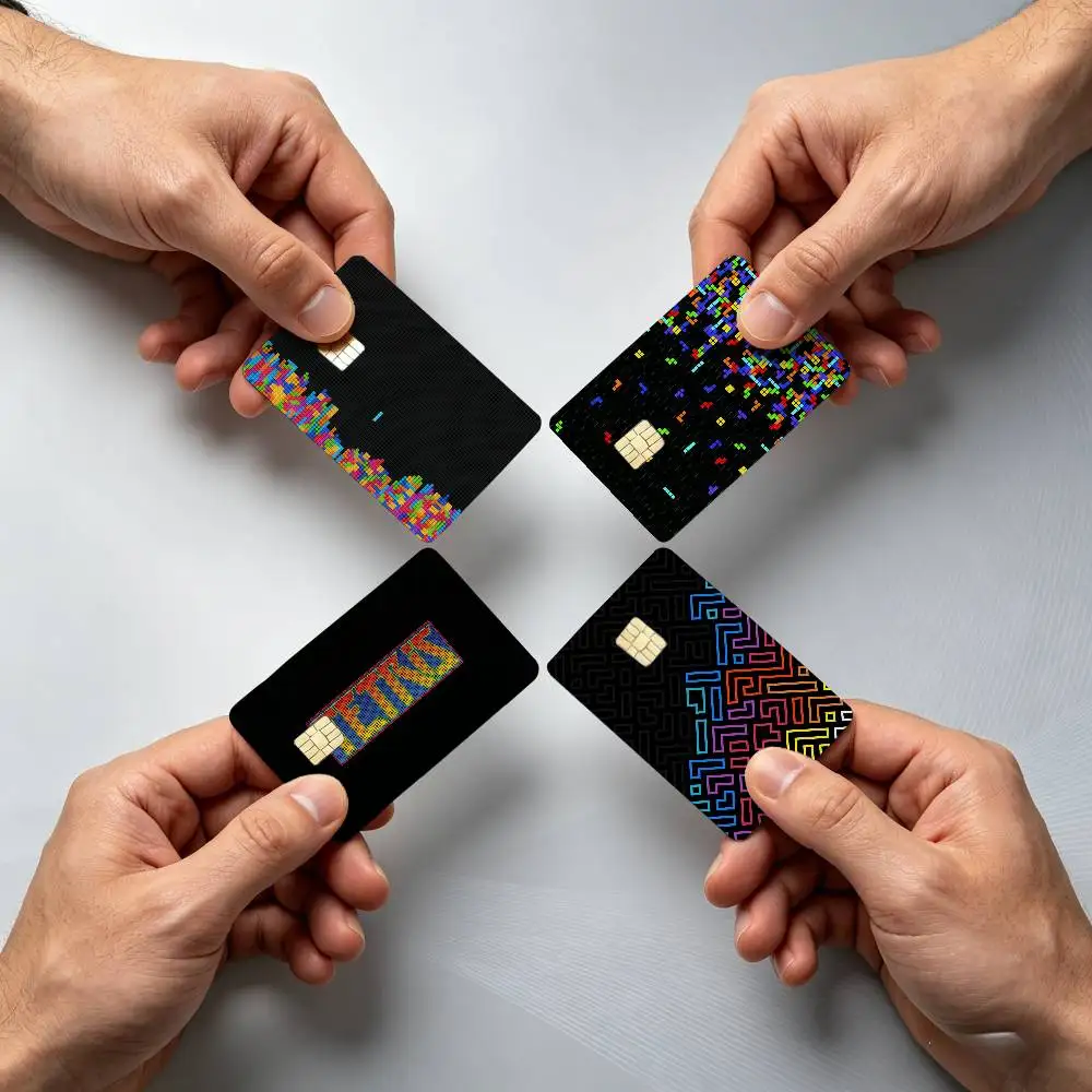 T-TETRIS Game Brand Perfect Gift Ide merch  layout  Cover Credit Card Stickers   Distinctive design