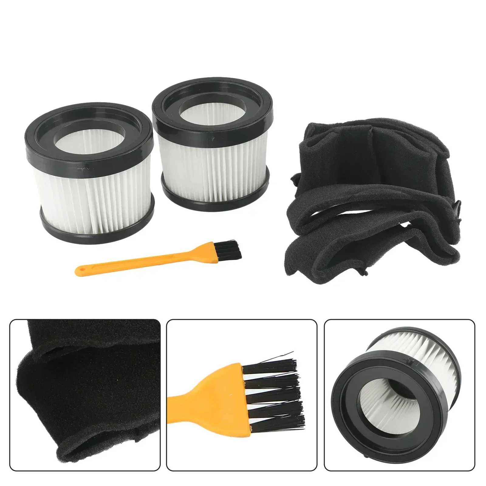 Imagem -04 - Filtros de Manga de Espuma para Vácuo Portátil sem Fio Dcv501hb 20v Dcv5011h com Junta Preta em Comparação com a Parte Dcv5011h