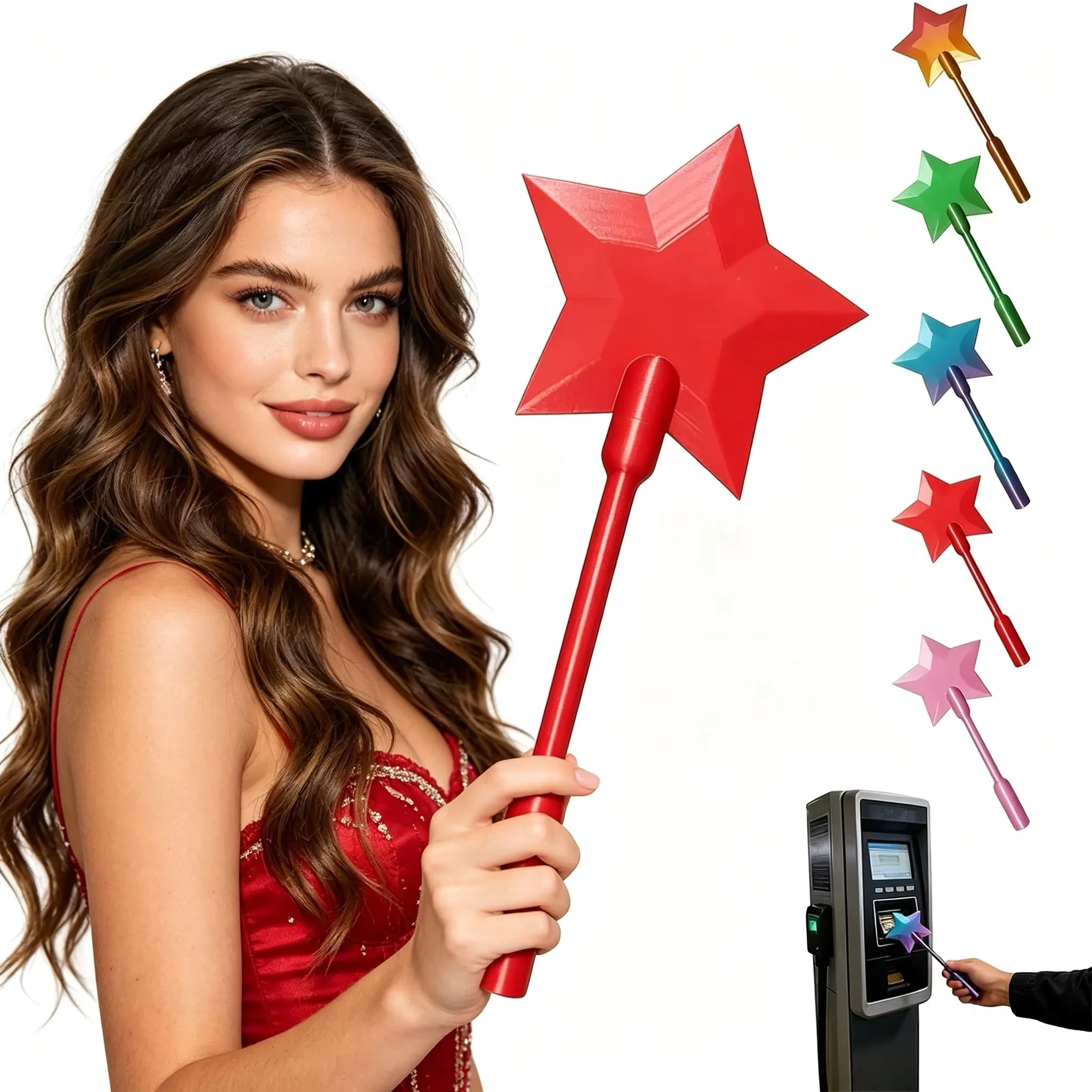 3D Printed Wand Tap to Pay, Starlight Magic Wand Contactless Payment Clip