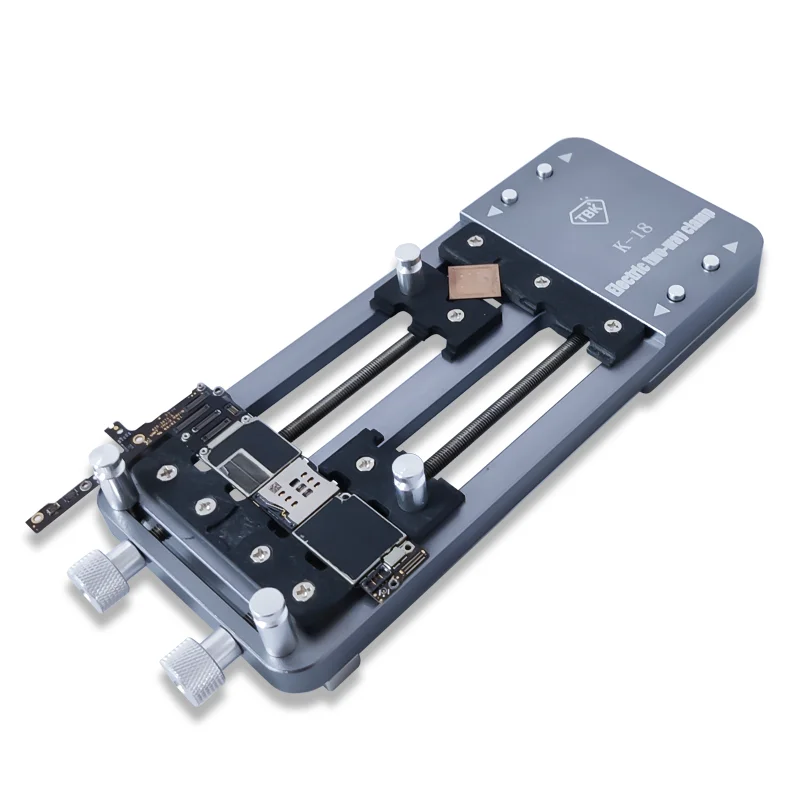 TBK K-18 Motherboard Repair Fixture Two Axis Electric Fixing Holder for Mobile Phone Chip Maintenance Clamping Tool