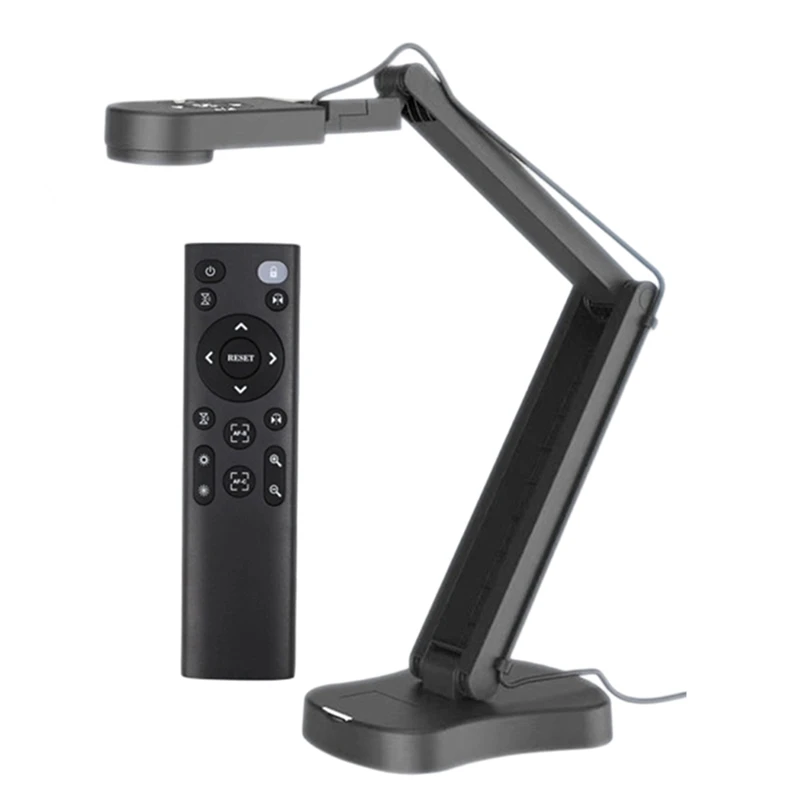 Super Sale 4K USB Document Camera for Teacher, 8MP Visualiser A3 with Dual Microphones, 3-Level LED Light, Image Invert, Foldabl