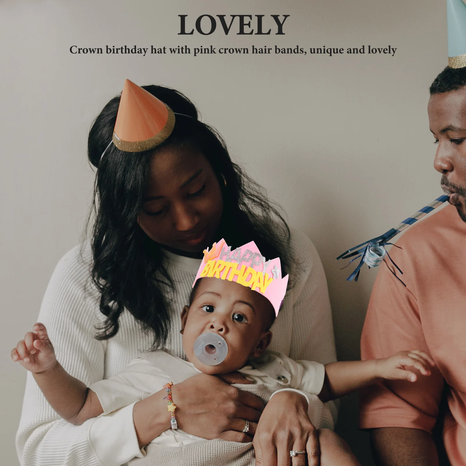 

Birthday Hat Kids Felt Fabric Crown Party Hats Lovely Toddler Birthday Headwear Decorative Crowns Crowns for Kids