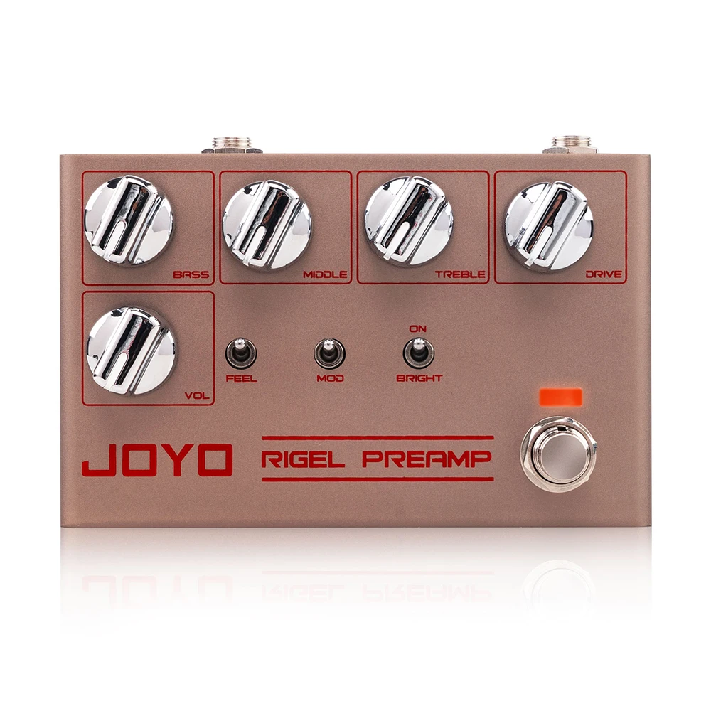 JOYO R-24 RIGLE PREAMP High Gain Preamp Simulation Pedal 3 Band EQ Overdrive Control Guitar Effect with Clean Futuristic Tone