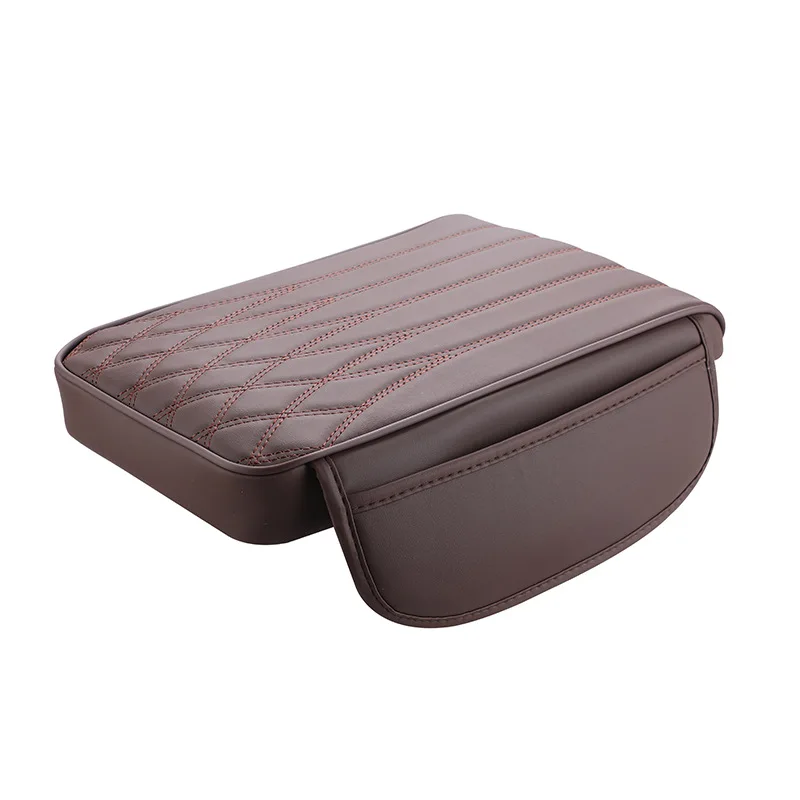 Storage Style Car Armrest Box Height Pad Universal Leather Memory Foam Height Pad Auto Center Armrest Protective Cushion Support