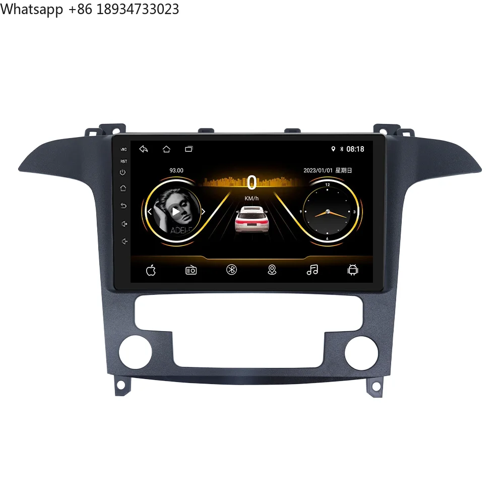 Meihua fábrica al por mayor vehículo Para Carplay pantalla de Radio de coche Android Auto navegador GPS reproductor de DVD para Ford S-Max 2001-2008