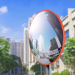 32/45cm Traffic Convex PC Mirror Wide Angle Blind Spot Corner Road Parking Safety Traffic Signal Convex Mirror Outdoor  Road